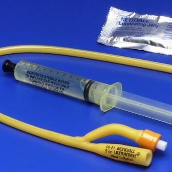 Cardinal Indwelling Catheter Tray Ultramer™ 2-Way Foley 18 Fr. 5 cc Balloon Hydrogel Coated Latex - Case of 12 - 1818--CS