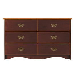Kwalu Dresser BEDR60 Model, Beaufort Collection African Mahogany 19 X 30 X 48-1/4 Inch 6 Drawers - Each - BEDR60-EA