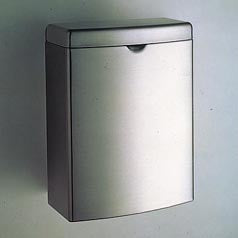 Lagasse Feminine Hygiene Waste Receptacle Contura 1 gal. Rectangular Silver Stainless Steel Manual - Each - BOB270-EA