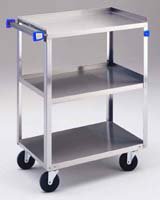 Lakeside Manufacturing Utility Cart Stainless Steel 27.5 X 16.25 X 32.125 Inch 24 X 15-1/2 Inch Shelves - Each - 311CW LOCKING CASTERS-EA