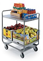 Lakeside Manufacturing Utility Cart Stainless Steel 30 X 20 X 36 Inch 27 X 18 Inch Shelves - Each - 222-EA