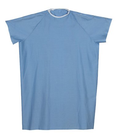 Mabis Healthcare Patient Exam Gown One Size Fits Most Blue Reusable - Each - 532-8032-0139-EA