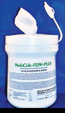 Mada Medical Products MadaCide-FDW-Plus® Surface Disinfectant Cleaner Premoistened Alcohol Based Manual Pull Wipe 160 Count Canister Alcohol Scent NonSterile - Case of 12 - 7032-CS