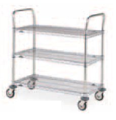 Intermetro Industries Utility Cart MW Series Stainless Steel / Chrome / Plastic 24 X 18 X 39 Inch - Each - MW701-EA