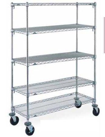 Intermetro Industries Utility Cart Super Adjustable 2™ 20 X 60 X 68 Inch - Each - 5A566EC-EA