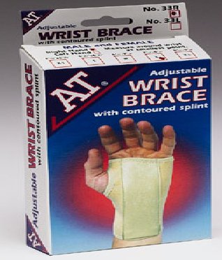 A-T Surgical Mfg Co Inc Wrist Brace AT® Glove Style Metal / Neoprene Left Hand Black Large - Each - M-33L-LRG-EA