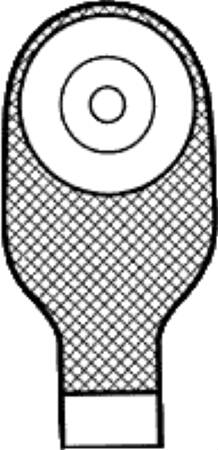 Marlen Manufacturing Ileostomy / Colostomy Pouch UltraLite™ One-Piece System 9 Inch Length Drainable Deep Convex, Pre-Cut - Box of 1 - 55328-BX