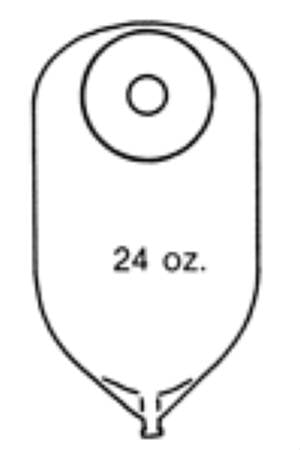 Nu-Hope Laboratories Urinary Pouch Nu-Flex™ 11 Inch Length 1 Inch Stoma Round, Deep Convex, Pre-Cut - Box of 10 - 7958-DC-BX