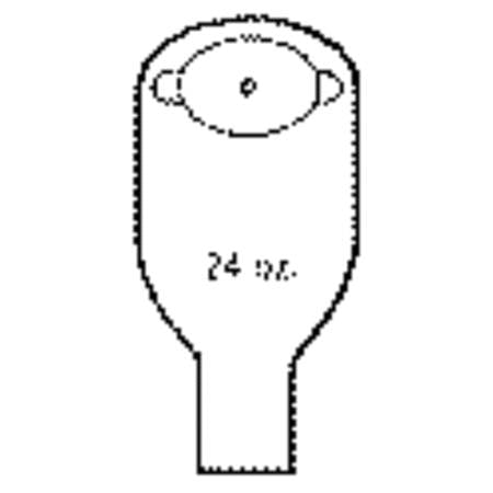 Nu-Hope Laboratories Urinary Pouch 1-1/8 to 2 Inch Stoma Oval B, Deep Convex - Box of 10 - 8644-DC-BX