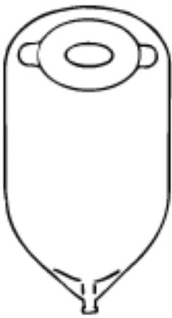 Nu-Hope Laboratories Urinary Pouch 11 Inch Length 1-1/8 to 2 Inch Stoma Oval B, Convex, Pre-Cut - Box of 10 - 8645-C-BX