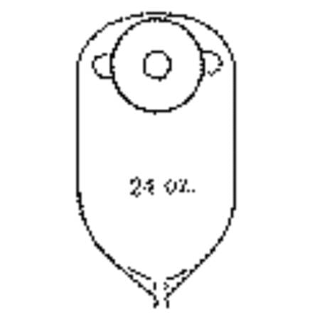 Nu-Hope Laboratories Urinary Pouch 11 Inch Length 1-1/4 Inch Stoma Deep Convex, Pre-Cut - Box of 10 - 8260-FV-DC-BX
