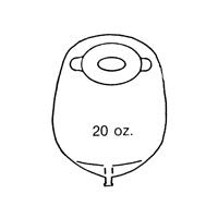 Nu-Hope Laboratories Urostomy Pouch Nu-Flex™ 3-1/4 Inch Length 1-1/8 to 2 Inch Stoma Oval B, Deep Convex, Trim to Fit - Box of 10 - 8944-DC-BX