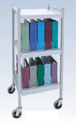 Omnimed Binder/ Chart Rack Omnicart® 2 Shelves Gray 15 Binder Charts Front Opening - Each - 260014-BG-EA