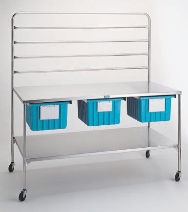Pedigo Products Central Supply Work Table 32 X 60 X 34 Inch Stainless Steel 200 lbs. Weight Capacity 1 Shelf - Each - CDS-3260-C-EA