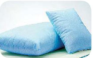 The Pillow Factory Division Bed Pillow Comfort Care™ Firm 13 X 17 Inch Blue Reusable - Case of 24 - 51117-CS