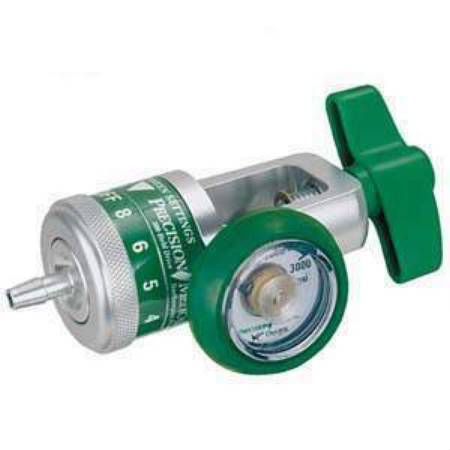 Precision Medical Easy Dial Reg Oxygen Regulator Adjustable 0 - 15 LPM Barb Outlet CGA-870 - Each - 168715D-EA