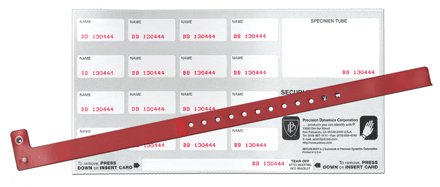 Precision Dynamics Identification Wristband Securlink® Bloodband Permanent Snap Without Legend - Box of 250 - 2236-00-PDJ-BX