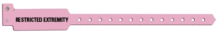 Precision Dynamics Identification Wristband Sentry® Superband® Alert Bands® Alert Band Permanent Snap Restricted Extremity - Box of 500 - 5075E-12-PDM-BX