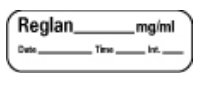 Precision Dynamics Drug Label PDC® Anesthesia Label _Reglan_mg/mL Date_Time_Int_ White 1/2 X 1-1/2 Inch - Roll of 1 - LAN-65-RL