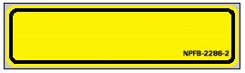 Precision Dynamics Blank Label Barkley® Multipurpose Label Black / Yellow 1-3/8 X 5-3/8 Inch - Roll of 200 - NPFB-2286-2-RL
