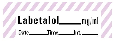 Precision Dynamics Drug Label Barkley® Anesthesia Label Tape Labetalol mg/mL Date_Time_Int Violet / White 1/2 X 1-1/2 Inch - Roll of 1 - ANS-117-RL