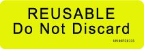 Precision Dynamics Pre-Printed Label Barkley® Advisory Label Fluorescent Chartreuse Reusable Do Not Discard Black Safety and Instructional 1 X 2-15/16 Inch - Roll of 1 - MV06FC0333-RL