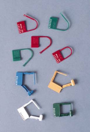 RD Plastics Company Padlock Seal RD Plastics Numbered Blue Metal - Case of 100 - R51-CS