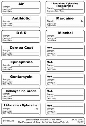 Sandel Medical Industries Label Kit Correct Medication Labeling System™ - Case of 50 - 3360-CS