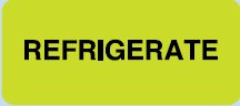 Shamrock Scientific Pre-Printed Label Auxiliary Label Chartreuse REFRIGERATE Black Temperature Control 1 X 2-1/4 Inch - Roll of 1 - UPCR-6103-RL