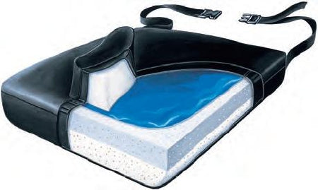 Skil-Care Level Seat Cushion Slide Guard 18 W X 16 D X 2 H Inch Foam / Gel - Each - 751265-EA
