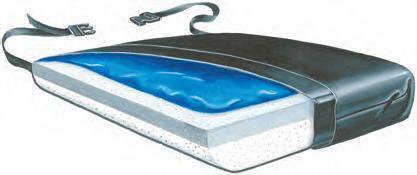 Skil-Care Seat Cushion Thin-Line Ultra 20 W X 16 D X 4 H Inch Foam / Gel - Each - 754334-EA