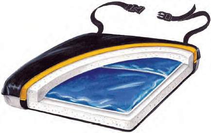Skil-Care Seat Cushion Econo-Gel 20 W X 16 D X 2 H Inch Foam / Gel - Each - 751157-EA