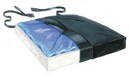 Skil-Care Seat Cushion Thin-Line 20 W X 16 D X 2-1/2 H Inch Foam / Gel - Each - 751036-EA
