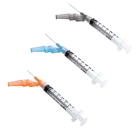 Smiths Medical Safety Hypodermic Syringe with Needle Needle-Pro® EDGE™ 3 mL 1 Inch 22 Gauge Hinged Safety Needle Regular Wall - Case of 400 - 432210-CS