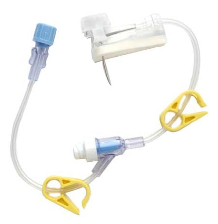 Smiths Medical ASD, Inc. Huber Infusion Set Gripper Plus® 20 Gauge 32 mm 8 Inch Tubing Luer Lock Needleless Port - Box of 12 - 21-2967-24-BX