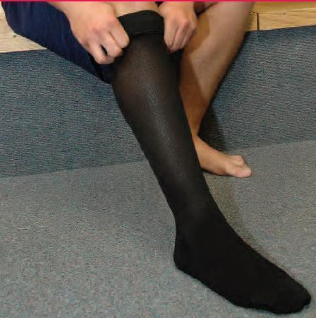 BSN Medical Compression Socks JOBST® for Men Knee High Large Black Open Toe - Pair - 115434-PR