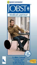 BSN Medical Compression Socks JOBST® for Men Casual Knee High Medium Black Closed Toe - Pair - 113133-PR