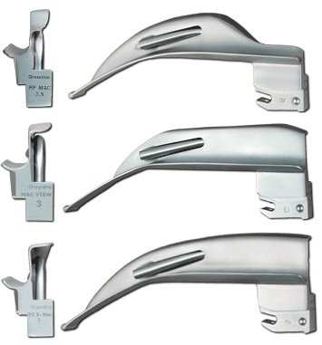 Sun Med Laryngoscope Blade GreenLine® Macintosh American Type Size 3 Medium Adult - Each - 5-5254-03-EA