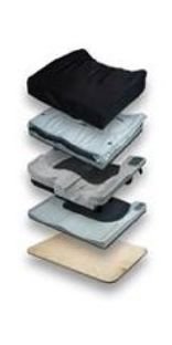 Sunrise Medical Seat Cushion JAY® J2™ Deep Contour 22 W X 18 D X 4-1/2 H Inch Foam / Fluid - Each - 2428-EA