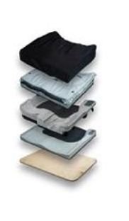 Sunrise Medical Seat Cushion JAY® J2™ Deep Contour 18 W X 16 D X 4-1/2 Inch Foam / Fluid - Each - 2486-EA