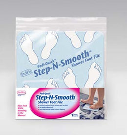 Pedifix Shower Foot File Mat Pedi-Quick® Step-N-Smooth® Blue / White - Each - P3030-EA
