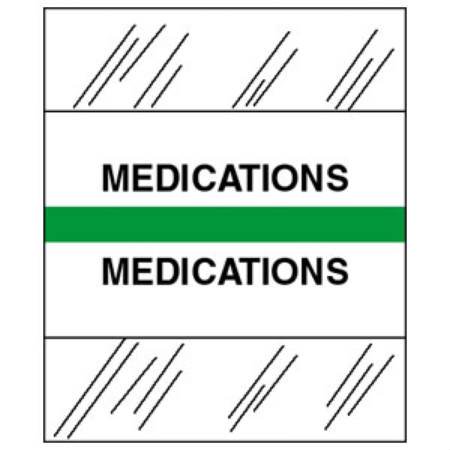 Tabbies Index Tab 1 1/4 Inch Medications - Pack of 100 - 54532-PK