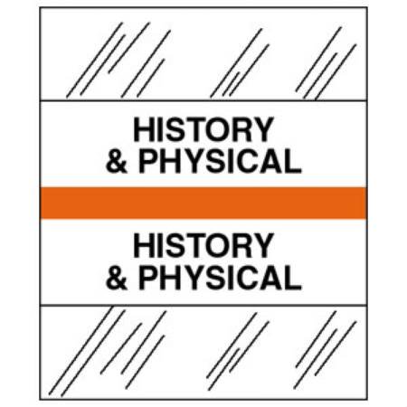 Tabbies Index Tab 1/2 X 1-1/4 Inch History and Physical - Pack of 100 - 54528-PK