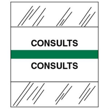 Tabbies Index Tab 1/2 X 1-1/4 Inch Consults - Pack of 100 - 54523-PK