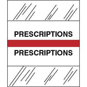 Tabbies Index Tab 1/2 X 1-1/4 Inch Prescriptions - Pack of 100 - 54573-PK
