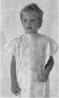 Tech Styles a Division of Encompass Patient Exam Gown Child Size (5 to 8 Years) Blue Disposable - Case of 100 - 45790-508-CS