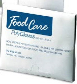 Tidi Products Food Service Glove Foodcare™ Large Textured Clear Polyethylene - Case of 1000 - 10473-CS