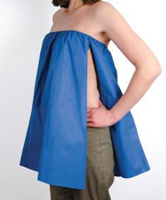Tidi Products Exam Cover-Up Tidi® Dark Blue One Size Fits Most Open Sides Elastic Band Female - Case of 25 - 941113-CS