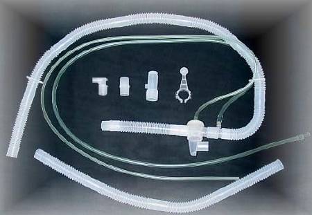 Tri-Anim Health Services Ventilator Circuit Corrugated Tube 42 Inch Tube Adult Without Breathing Bag Single Patient Use - Case of 20 - 165-80011EA-CS