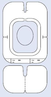 Medline Window Dressing Sorbaview Ultimate Fabric / Film 3-3/4 X 5-1/8 Inch Sterile - Box of 50 - SV41AFXT-BX